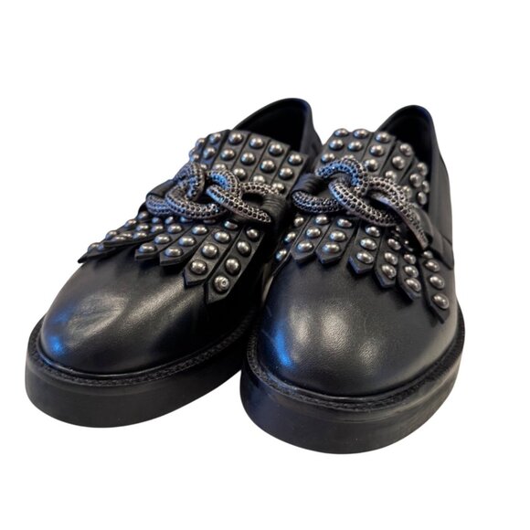 Saint G Kim Keltie Loafer Size 9 Black NWOB Leather Nordstrom's $114 - Picture 6 of 11